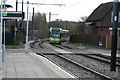 Southeast London:  Tram approaching the Harrington Road stop