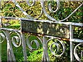 Midwinter Cottage garden gate sign, Cranham