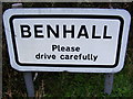 TM3861 : Benhall Village Name sign by Geographer