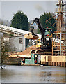 Unloading a barge