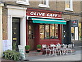 TQ2982 : The Olive CafÃ©, Whitfield Street, W1 by Mike Quinn
