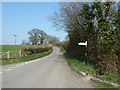 Sign post for Leigh as you leave Ibberton