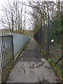 Footpath between Asda and reservoir, off Hyndburn Road