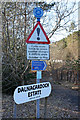 NN7270 : Signs at Dalnacardoch by Dorothy Carse