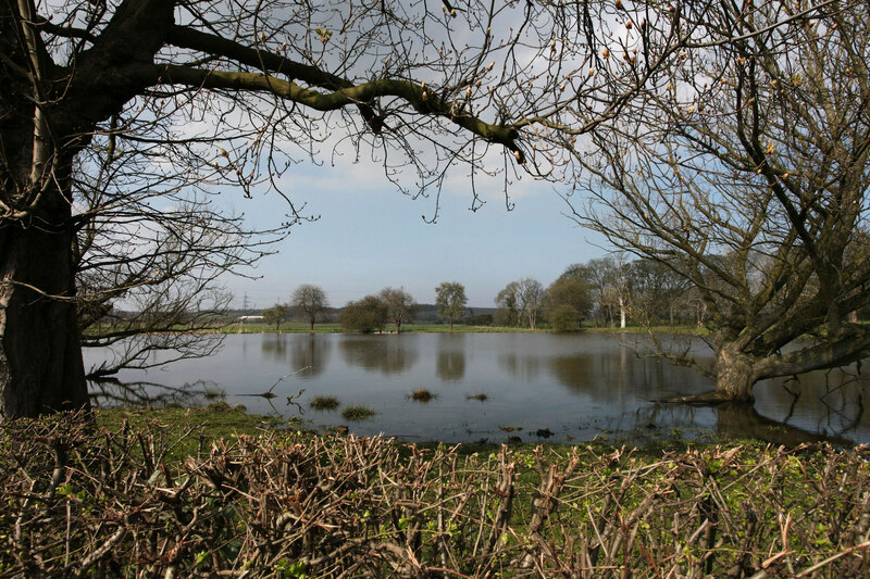 Small lake in front of Drax Abbey Farm © Andrew Whale :: Geograph ...