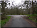 Private road reaches the B3001 east of Elstead