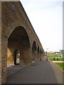 Old brick viaduct alongside Millwall Park