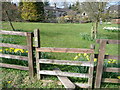 Stile into gardens at Bwlch near Oswestry