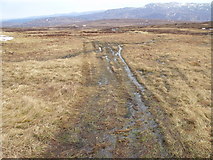 NN6469 : Outfall of ATV track on to wet ground at the foot of Leachd nam Fuaran south of Meall na Leitreach by ian shiell