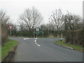 Road from Ashton under Hill meets the A46