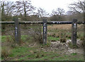 Pipe bridge across the River Meden