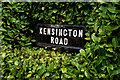 Kensington Road sign, Belfast