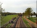 TQ1629 : Rail Line viewed from Barrackfield Crossing by Paul Gillett