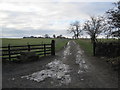 Track leading to Kidlaw Farm