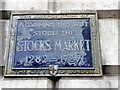 Stocks Market Blue Plaque, Mansion House, London EC4