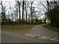 A minor road junction in Laughton Forest