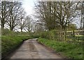 Mill Lane as you leave Rectory Hill