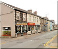 Shops at the north end of Chapel Street, Pontnewydd, Cwmbran