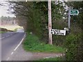 The B2138 looking north from bridleway