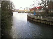 TQ2575 : Mouth of the River Wandle at The Spit by Marathon