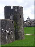ST1586 : Caerphilly Castle Ring Wall by Colin Smith