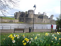 ST1586 : Park at Caerphilly Castle by Colin Smith