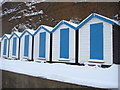 Beach huts in the snow!