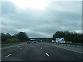 M6 southbound approaching Hulme Hall Lane