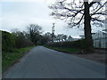 Brownlow Heath, lane and glasshouses