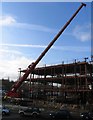 Crane at Melton Borough Council office block