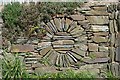 SW9047 : Traditional stone walling in Probus Garden by Stuart Logan