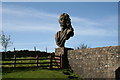 Head sculpture at Duck Pond