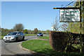 2011 : A350 and sign at the entrance to Showell Nursery