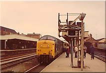 SE5703 : "Deltic" at Doncaster Station, 1979 by Rob Newman