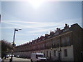 Unusual chimneys on a terrace in Shepherdess Walk