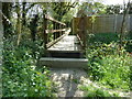 Footbridge by last garden in Daux Avenue