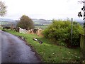 Public footpath sign on Dean Lane at Whalley Banks