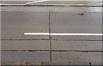 J3874 : Concrete road surface, Belfast by Albert Bridge
