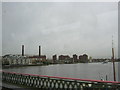 Crossing Battersea railway bridge: view downstream