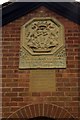 Plaque,  Cholmondeley Almshouses, Church Street, Malpas