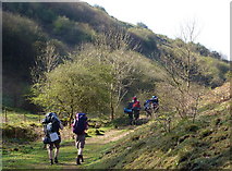 SK2061 : Hikers in Gratton Dale by Andrew Hill
