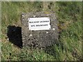 Boundary marker by the road