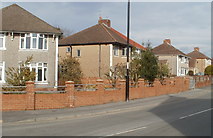 ST1095 : Houses at the western edge of High Street Nelson by Jaggery