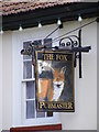 TG2020 : The Fox Inn, Public House sign by Geographer