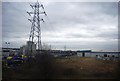 Pylon by the East Coast Main Line, Huntingdon
