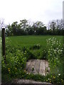 TM2866 : Footbridge on the footpath to the A1120 Saxtead Road/Button's Hill by Geographer