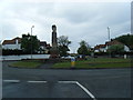 Lower Alt Road roundabout with War Memorial