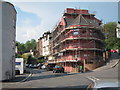 Scaffolded building on Stonefield Road