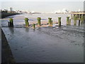 Remains of a jetty on the Thames at Woolwich