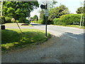 Footpath crosses over the B2116